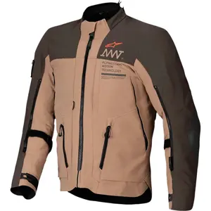 Jaqueta Alpinestars AMT 8 Drystar XF - Marrom Escuro/Caqui - Grid