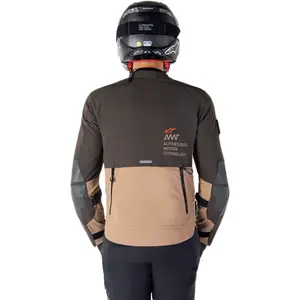 Imagem 5 de Jaqueta Alpinestars AMT 8 Drystar XF - Marrom Escuro/Caqui