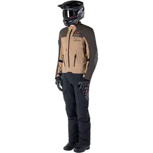Imagem 8 de Jaqueta Alpinestars AMT 8 Drystar XF - Marrom Escuro/Caqui