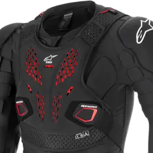 Imagem 2 de Jaqueta Colete Alpinestars Bionic Pro V3 Plasma - Preto/Branco/Vermelho