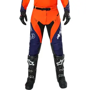 Imagem 3 de Calça Alpinestars Pro Dura - Azul/Laranja Hot/Branco