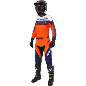 Imagem 4 de Calça Alpinestars Pro Dura - Azul/Laranja Hot/Branco