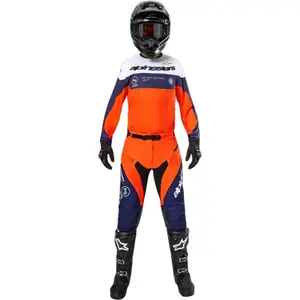 Imagem 6 de Calça Alpinestars Pro Dura - Azul/Laranja Hot/Branco