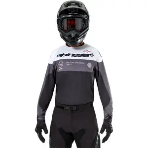 Imagem 3 de Camisa Alpinestars Pro Dura - Preto Magneto/Branco