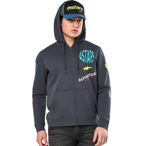 Moletom Alpinestars Variegate Hoodie - Cinza Metal - Grid Motors