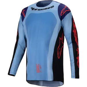 Camisa Alpinestars Racer Ocuri 25 - Azul/Preto/Laranja Fluor