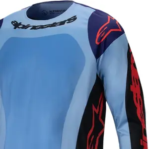 Imagem 3 de Camisa Alpinestars Racer Ocuri 25 - Azul/Preto/Laranja Fluor