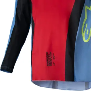 Imagem 4 de Camisa Alpinestars Racer Ocuri 25 - Azul/Vermelho/Amarelo Fluor