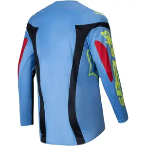 Imagem 2 de Camisa Alpinestars Racer Ocuri 25 - Azul/Vermelho/Amarelo Fluor