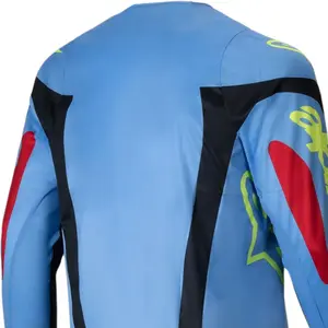 Imagem 5 de Camisa Alpinestars Racer Ocuri 25 - Azul/Vermelho/Amarelo Fluor