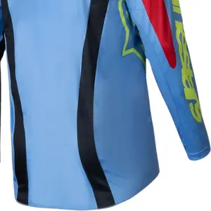 Imagem 6 de Camisa Alpinestars Racer Ocuri 25 - Azul/Vermelho/Amarelo Fluor