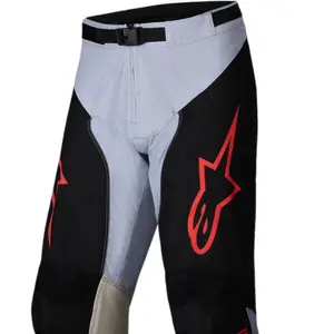 Imagem 3 de Calça Alpinestars Racer Ocuri 25 - Cinza/Preto/Laranja Fluor