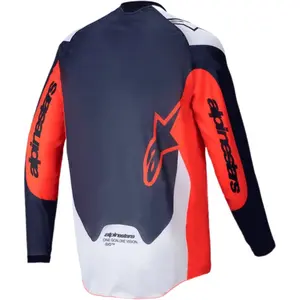 Imagem 2 de Camisa Alpinestars Pro Dura - Azul/Laranja Hot/Branco