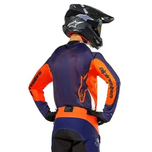 Imagem 5 de Camisa Alpinestars Pro Dura - Azul/Laranja Hot/Branco