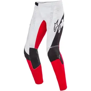 Imagem 1 de Calça Alpinestars Techstar Deep 25 - Preto/Branco/Vermelho Fluor