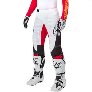 Imagem 4 de Calça Alpinestars Techstar Deep 25 - Preto/Branco/Vermelho Fluor