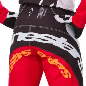 Imagem 5 de Calça Alpinestars Techstar Deep 25 - Preto/Branco/Vermelho Fluor