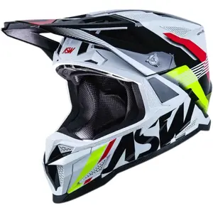 Capacete ASW R1 Mips Neo - Branco/Preto/Vermelho