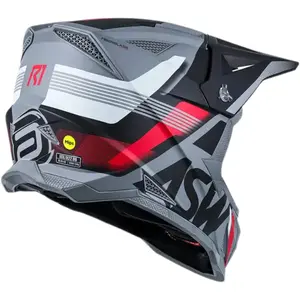 Imagem 2 de Capacete ASW R1 Mips Neo - Cinza Chumbo/Preto/Vermelho