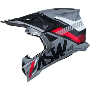 Imagem 4 de Capacete ASW R1 Mips Neo - Cinza Chumbo/Preto/Vermelho