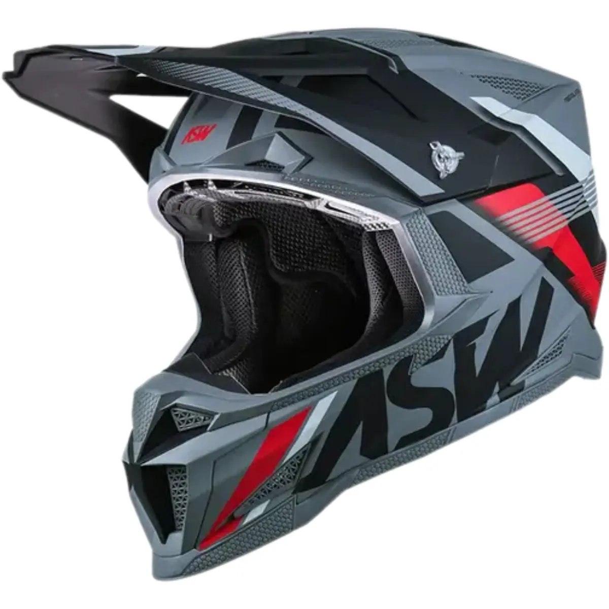 Capacete ASW R1 Mips Neo - Cinza Chumbo/Preto/Vermelho - Grid Motors