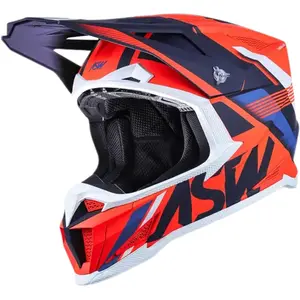 Capacete ASW R1 Mips Neo - Laranja Fluor/Branco/Azul