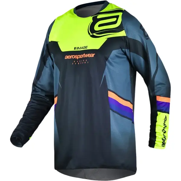 Camisa ASW Image Sync 25 - Cinza Chumbo/Preto/Amarelo Fluor - Grid