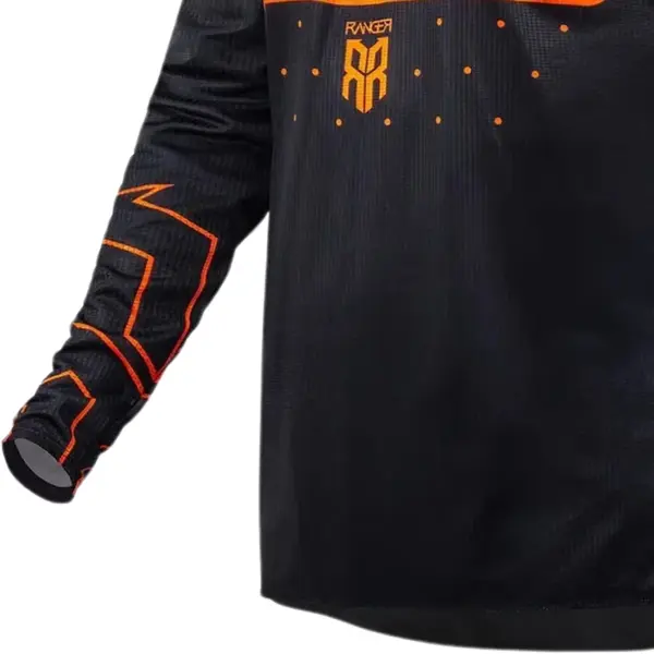Camisa ASW Ranger 24 - Preto/Laranja Fluor - Grid Motors