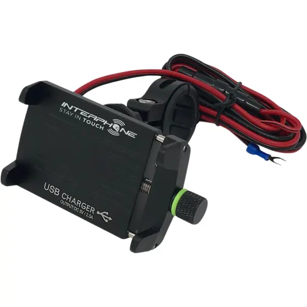 Suporte de Celular Interphone Alumínio USB Universal - Grid Motors