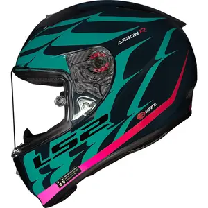 Imagem 3 de Capacete LS2 FF323 Arrow R Flames - Azul/Vermelho