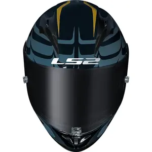 Imagem 4 de Capacete LS2 FF323 Arrow R Flames - Azul/Dourado