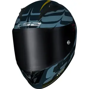 Imagem 5 de Capacete LS2 FF323 Arrow R Flames - Azul/Dourado