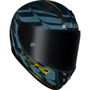 Imagem 6 de Capacete LS2 FF323 Arrow R Flames - Azul/Dourado