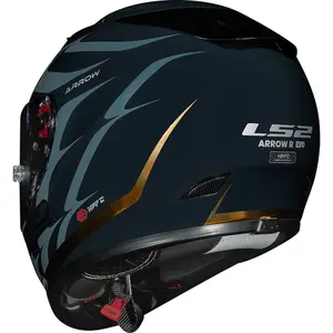 Imagem 7 de Capacete LS2 FF323 Arrow R Flames - Azul/Dourado