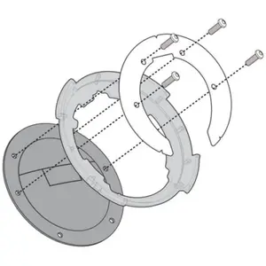 Imagem 3 de Flange para Bolsa de Tanque Givi Tanklock Bajaj Dominar 400 2023 - BF82BR