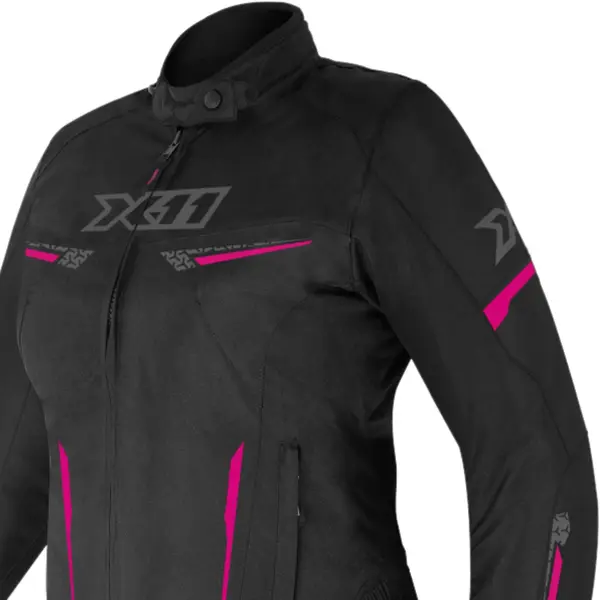 Jaqueta X11 Guard 3 Feminina Preta/Rosa - Grid Motors