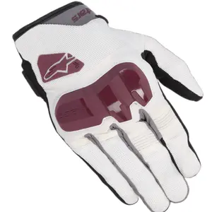 Imagem 1 de Luva Alpinestars Chrome Womens - Branco/Vermelho Borgonha (Feminina)