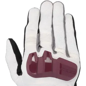 Imagem 3 de Luva Alpinestars Chrome Womens - Branco/Vermelho Borgonha (Feminina)