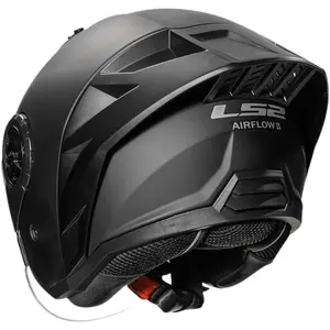 Imagem 8 de Capacete LS2 Airflow 2 Monocolor - Preto Fosco (Aberto)