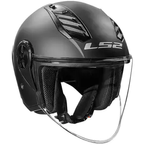 Imagem 5 de Capacete LS2 Airflow 2 Monocolor - Preto Fosco (Aberto)