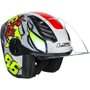 Imagem 5 de Capacete LS2 Airflow 2 Sting - Branco/Amarelo (Aberto)