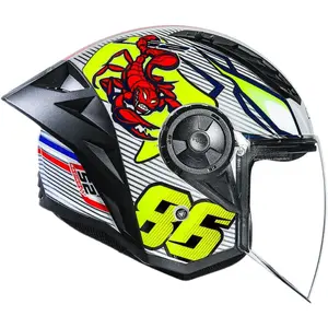 Imagem 2 de Capacete LS2 Airflow 2 Sting - Branco/Amarelo (Aberto)