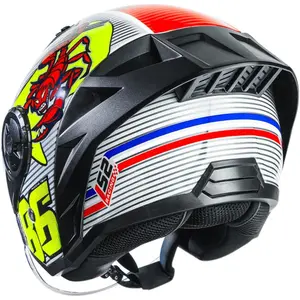 Imagem 8 de Capacete LS2 Airflow 2 Sting - Branco/Amarelo (Aberto)