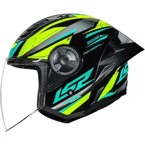 Capacete LS2 Airflow 2 Draze - Preto/Amarelo (Aberto)