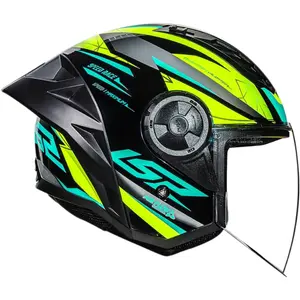 Imagem 2 de Capacete LS2 Airflow 2 Draze - Preto/Amarelo (Aberto)