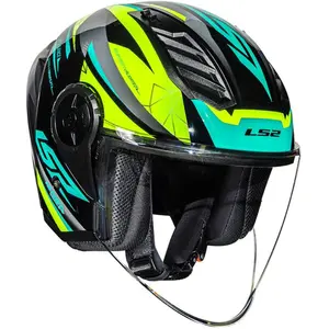 Imagem 5 de Capacete LS2 Airflow 2 Draze - Preto/Amarelo (Aberto)