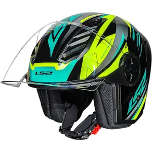 Imagem 4 de Capacete LS2 Airflow 2 Draze - Preto/Amarelo (Aberto)