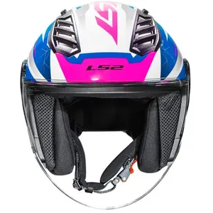 Imagem 5 de Capacete LS2 Airflow 2 Draze - Azul/Rosa (Aberto)