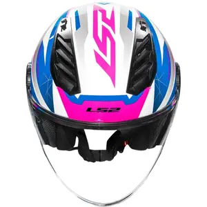 Imagem 6 de Capacete LS2 Airflow 2 Draze - Azul/Rosa (Aberto)