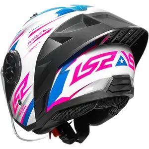 Imagem 7 de Capacete LS2 Airflow 2 Draze - Azul/Rosa (Aberto)
